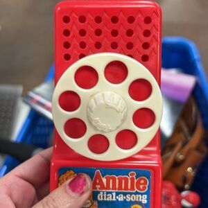 Annie Dial-A-Song Toy Phone vintage Annie phone